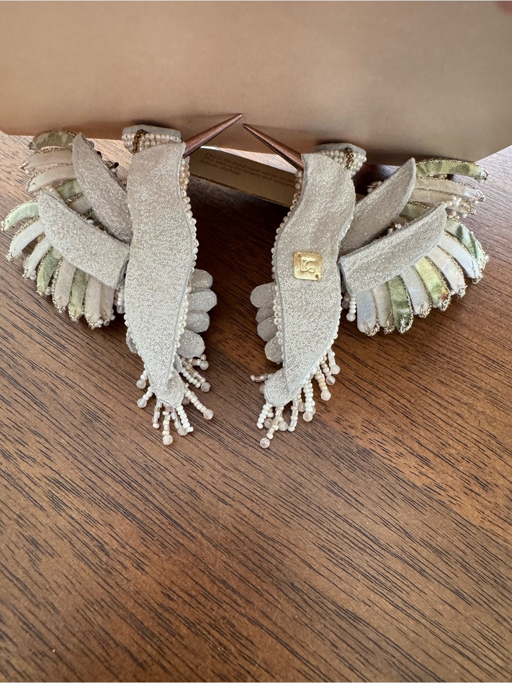 Deepa Gurnani Hummingbird Earrings in Ivory NWT - Picture 9 of 11